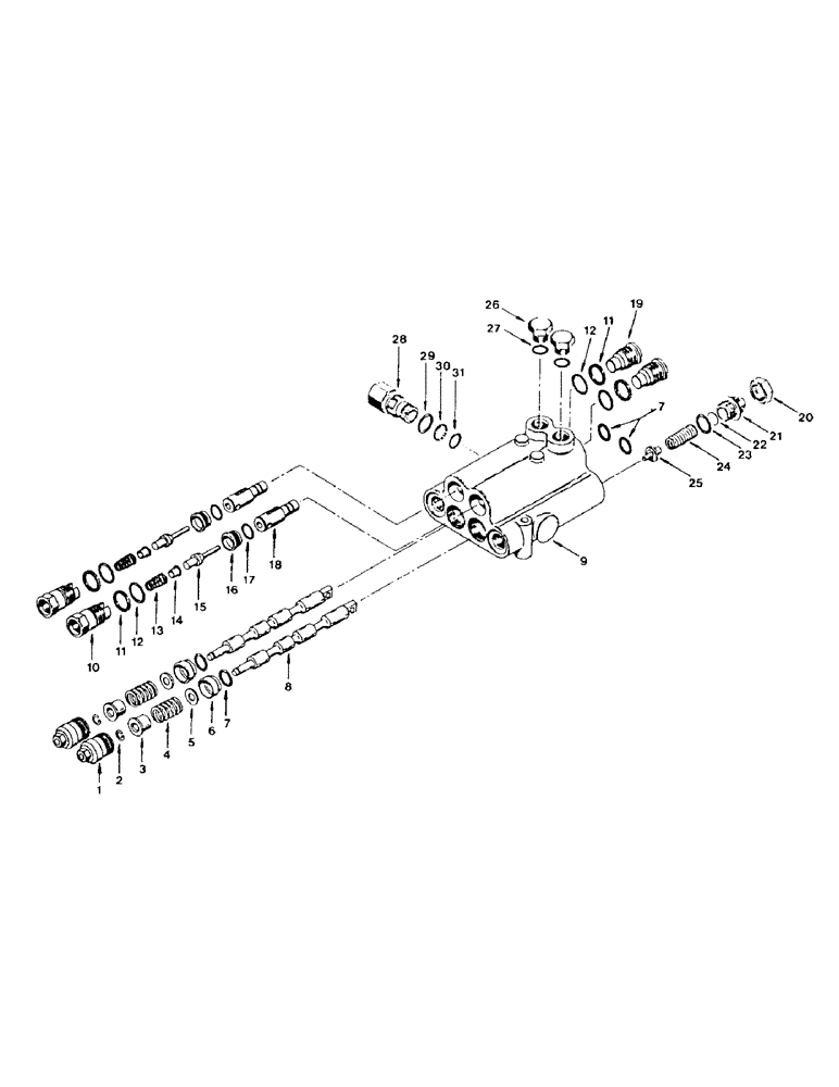 Схема запчастей Case IH 6500 - (8-14) - CONTROL VALVE ASSEMBLY (08) - HYDRAULICS