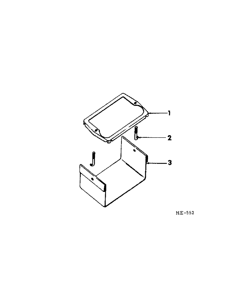 Схема запчастей Case IH 201 - (E-012[2]) - BATTERY TRAY, WISCONSIN VH4D AND VG4D ENGINE, MACHINE SERIAL NUMBER H-5074 AND UP (55) - ELECTRICAL SYSTEMS