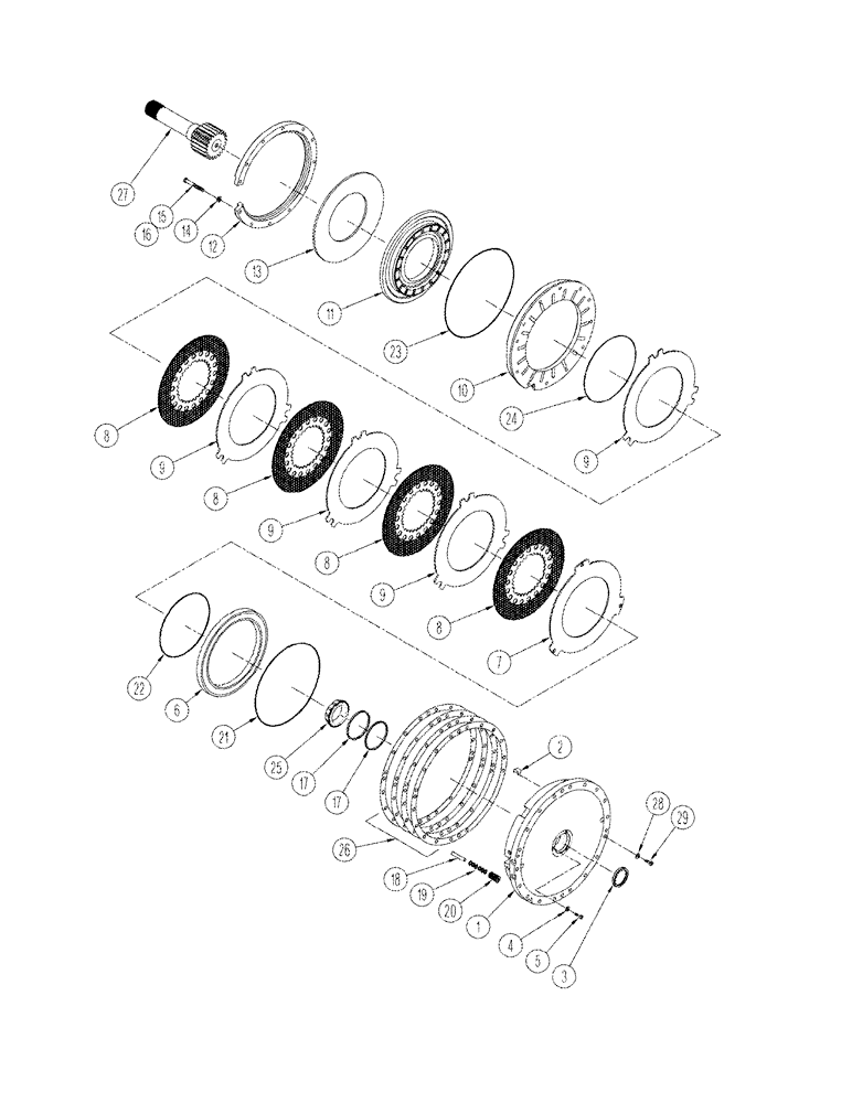 Схема запчастей Case IH STX425 - (06-79) - 500 SERIES AXLE ASSEMBLY - BRAKE AND RIGHT-HAND CARRIER (06) - POWER TRAIN