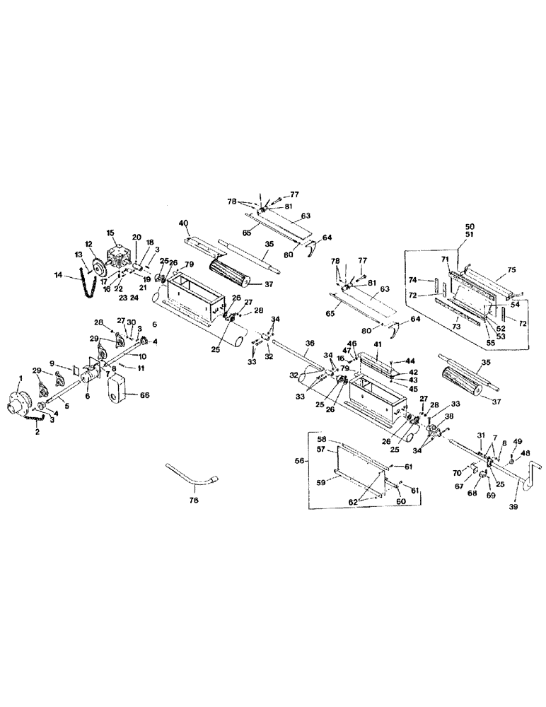 Схема запчастей Case IH AS1502 - (52) - MODEL AS1502 DRIVE TRAIN ASSEMBLY (77) - SEEDING/PLANTING