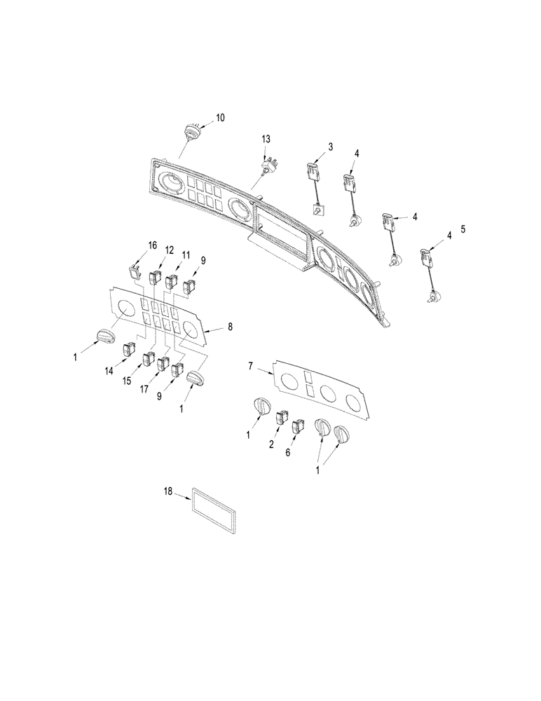 Схема запчастей Case IH STEIGER 330 - (04-02) - CONTROL PANEL COMPONENTS (04) - ELECTRICAL SYSTEMS