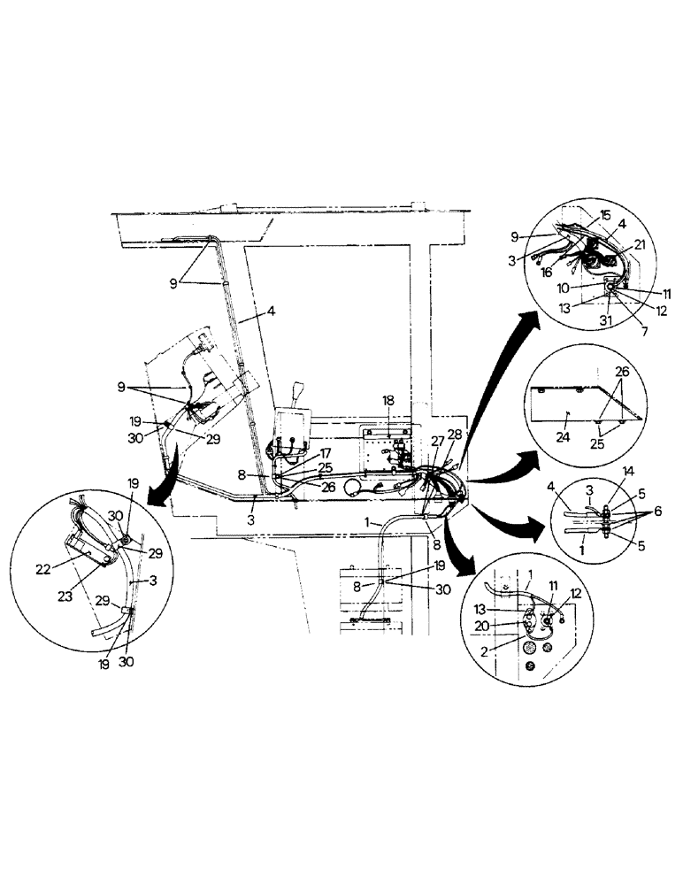 Схема запчастей Case IH STEIGER - (02-07) - DELUXE CAB WIRING, WITHOUT ROPS POST GAUGES (06) - ELECTRICAL