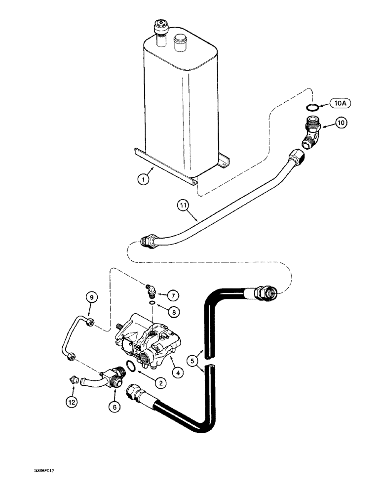 Схема запчастей Case IH 1800 - (8-10) - RESERVOIR TO HYDRAULIC PUMP (07) - HYDRAULICS