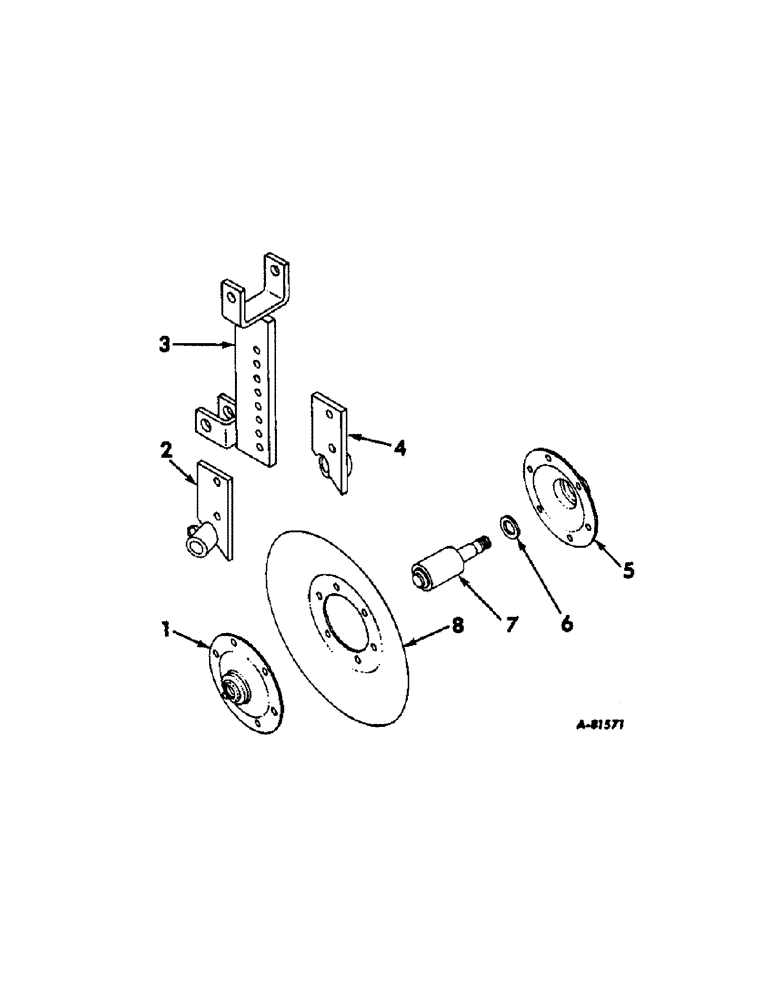 Схема запчастей Case IH 466 - (J-15) - DISK FURROWING ATTACHMENT, W/9 INCH DISK, ONE PER ROW 