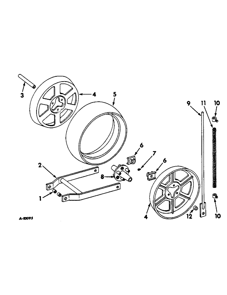 Схема запчастей Case IH 400 - (K-08) - PACKER WHEEL UNIT, ONE PER ROW 