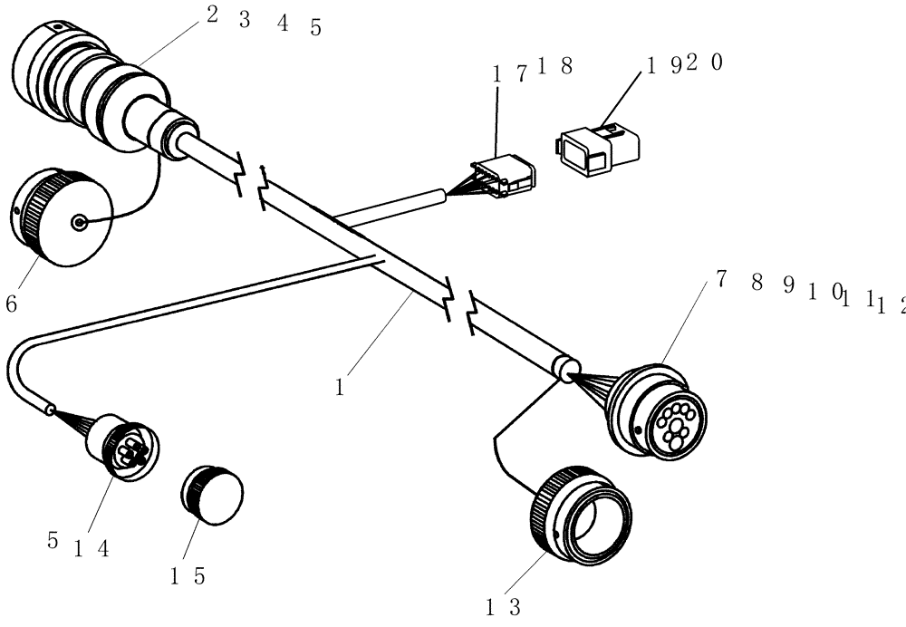 Схема запчастей Case IH 3380 - (55.100.09) - TOW BEHIND SEED TOOL HARNESS (55) - ELECTRICAL SYSTEMS