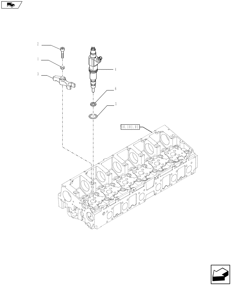 Схема запчастей Case IH F2CFZ613A E016 - (10.218.02) - INJECTION EQUIPMENT - INJECTOR (504319990) (10) - ENGINE