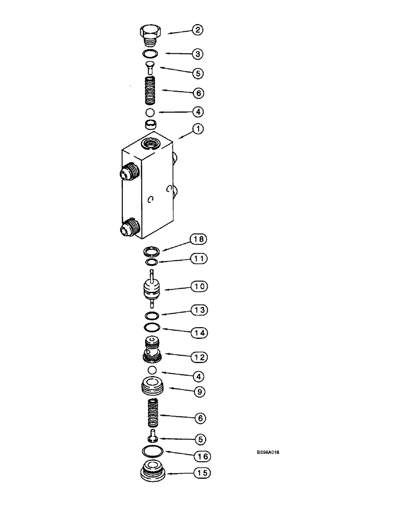 Схема запчастей Case IH 900 - (8-138) - ALTERNATING LOAD CHECK VALVE (08) - HYDRAULICS