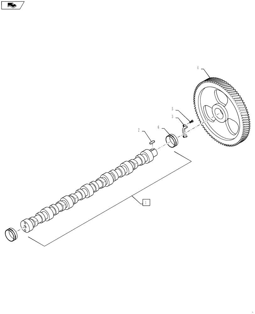 Схема запчастей Case IH 4420 - (03-017) - CAMSHAFT (01) - ENGINE