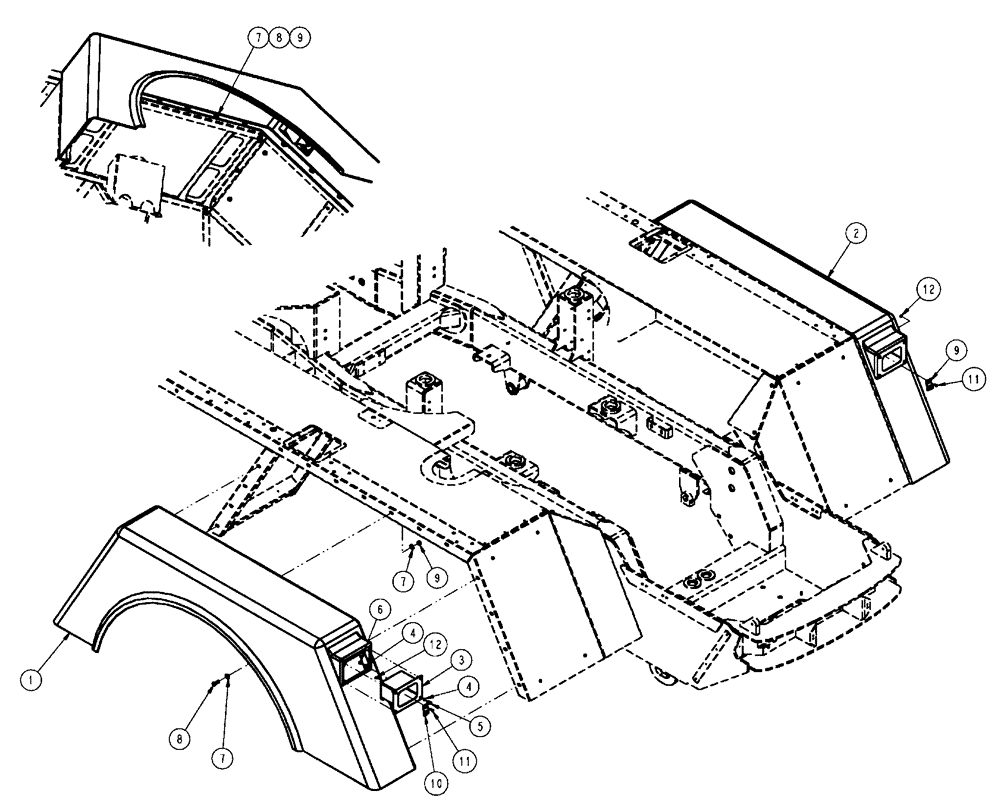 Схема запчастей Case IH FLX4510 - (04-016) - FENDER GROUP, FRONT Frame & Suspension