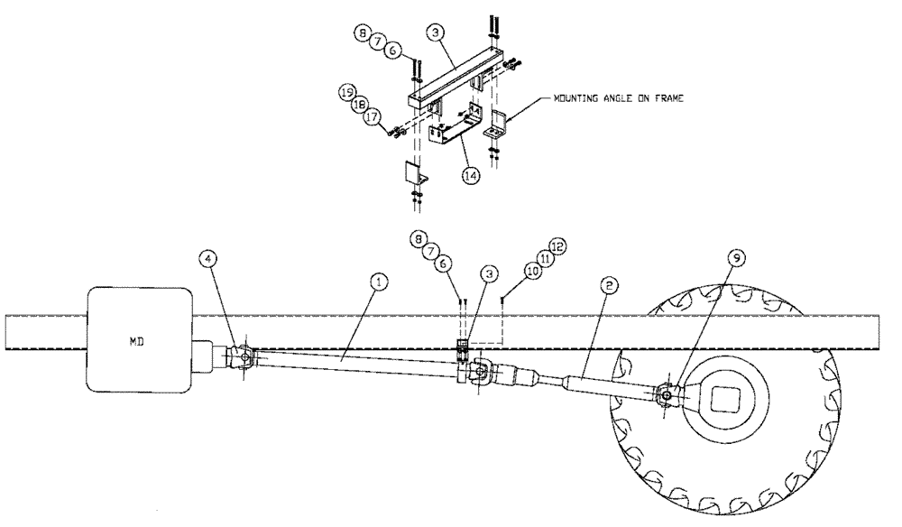 Схема запчастей Case IH 4330 - (03-002) - DRIVELINE (03) - TRANSMISSION