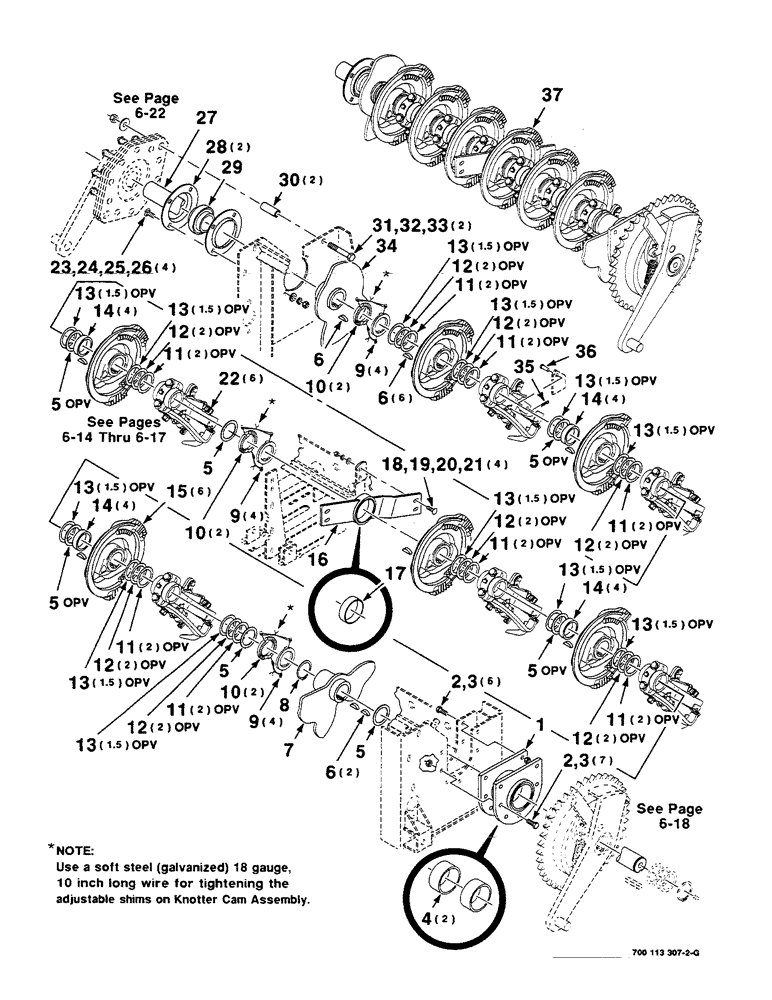 Схема запчастей Case IH 8580 - (06-10) - DRIVE AND CAM ASSEMBLY, PRODUCTION KNOTTER (14) - BALE CHAMBER