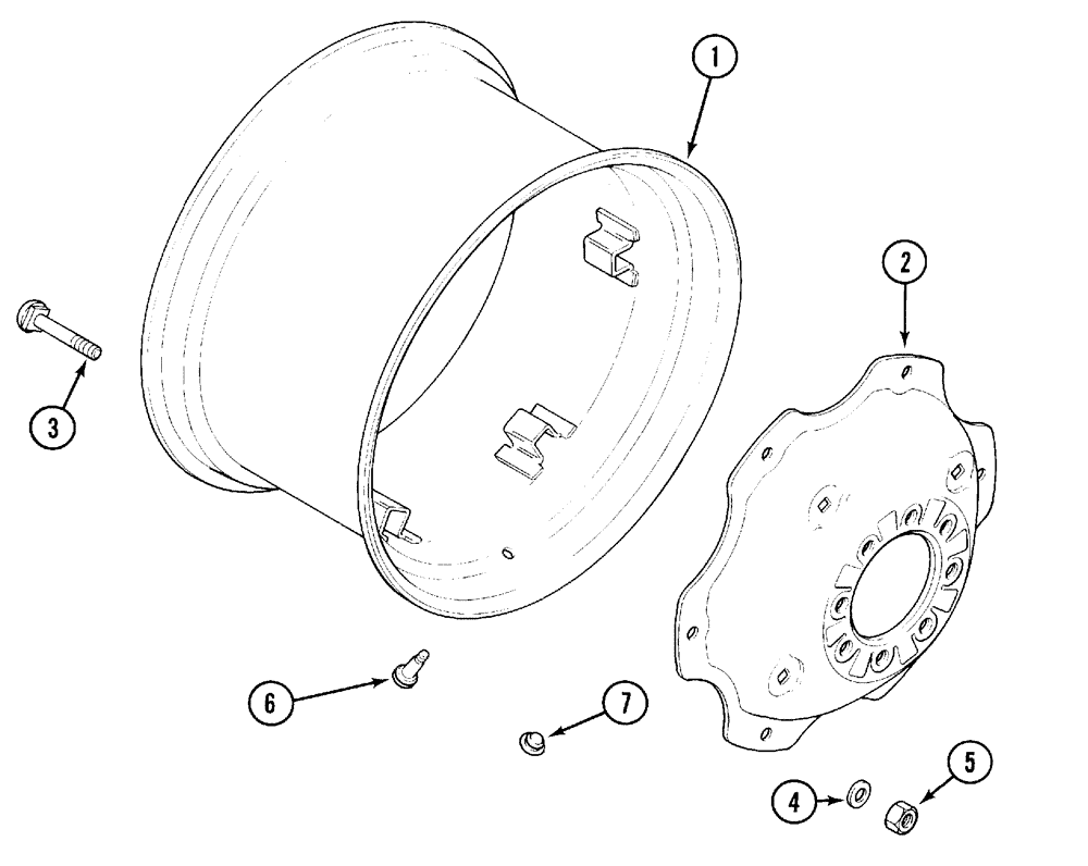 Схема запчастей Case IH C90 - (06-42) - REAR WHEELS - ADJUSTABLE (06) - POWER TRAIN