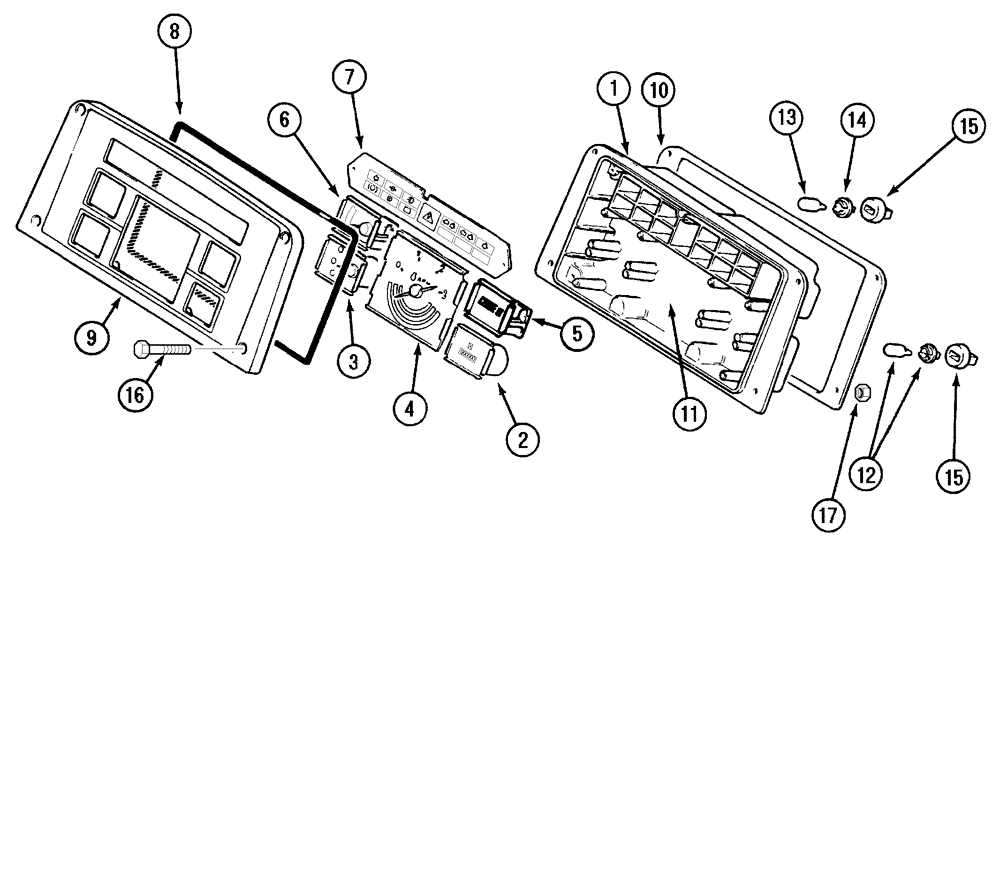 Схема запчастей Case IH C90 - (04-11) - INSTRUMENT CLUSTER (04) - ELECTRICAL SYSTEMS