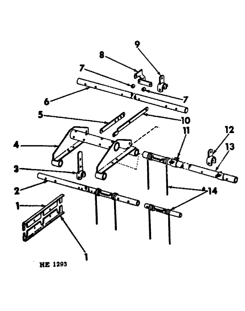 Схема запчастей Case IH 55 - (13-16) - MULCHER ATTACHMENT FRAME AND HEADS 