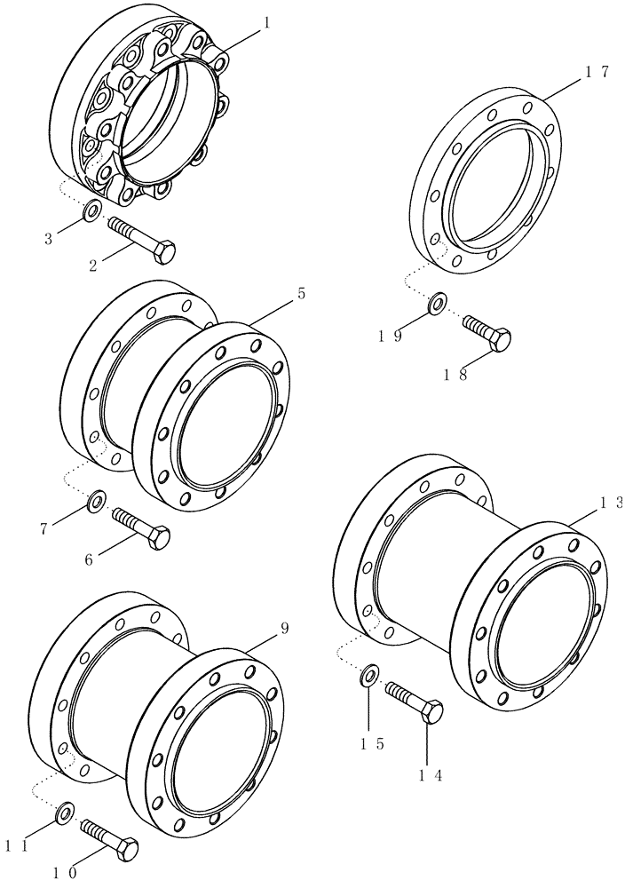 Схема запчастей Case IH MX255 - (06-56) - SPACER - DUAL REAR WHEELS (06) - POWER TRAIN