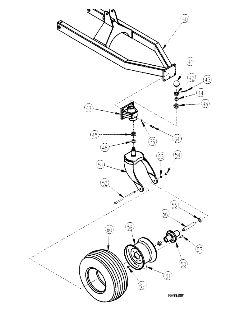 Схема запчастей Case IH 2220 - (9-38) - WHEEL - LIFT ASSIST 