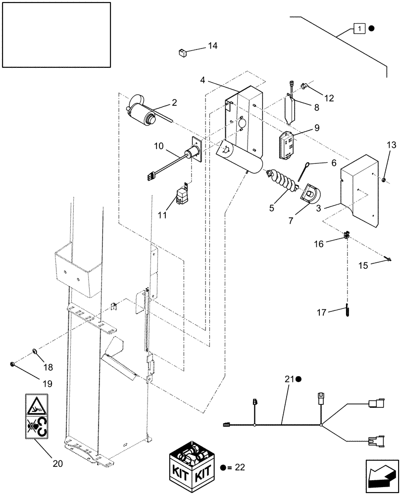 Схема запчастей Case IH 7010 - (55.424.02[01]) - MOISTURE SENSOR - 7010/8010 (55) - ELECTRICAL SYSTEMS