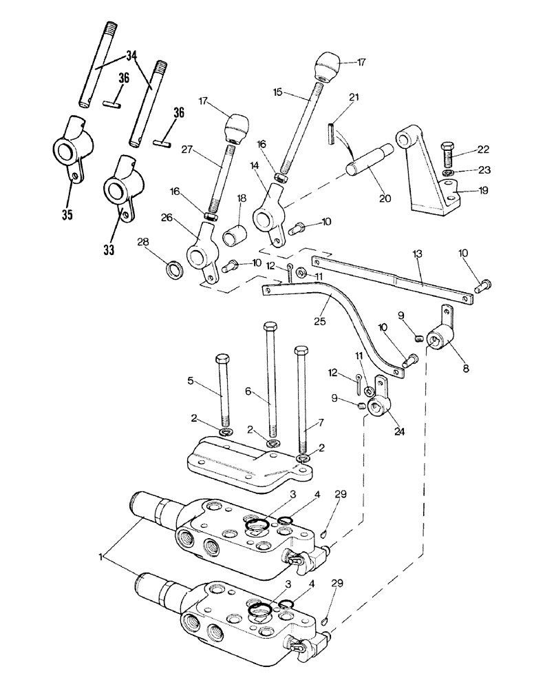 Схема запчастей Case IH 1490 - (K19-1) - TWO SECTION REMOTE VALVE, LOW PROFILE (07) - HYDRAULICS