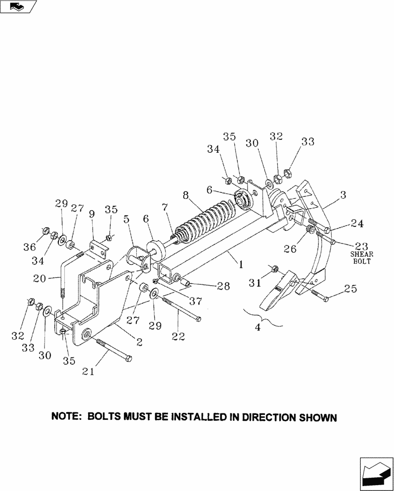 Схема запчастей Case IH 530 - (75.200.04) - LEAD SHANK ASSEMBLY (75) - SOIL PREPARATION