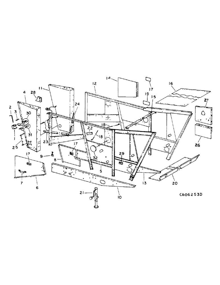 Схема запчастей Case IH 1482 - (20-01) - SEPARATOR, SEPARATOR SIDES Separation