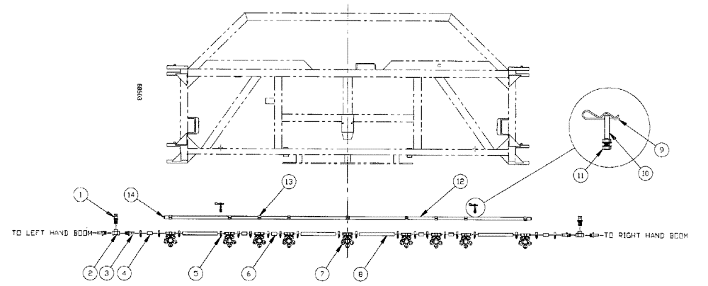 Схема запчастей Case IH SPX3150 - (221) - LIQUID PLUMBING, 75 3-BOOM SHUTOFF 20"/30" NOZZLE SPACING, CENTER BOOM (78) - SPRAYING