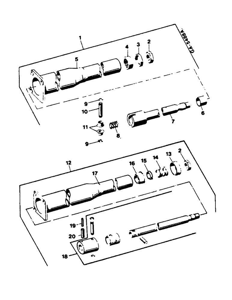 Схема запчастей Case IH 644 - (2F021) - STEERING COLUMN FOR POWER STEERING (07) - HYDRAULICS