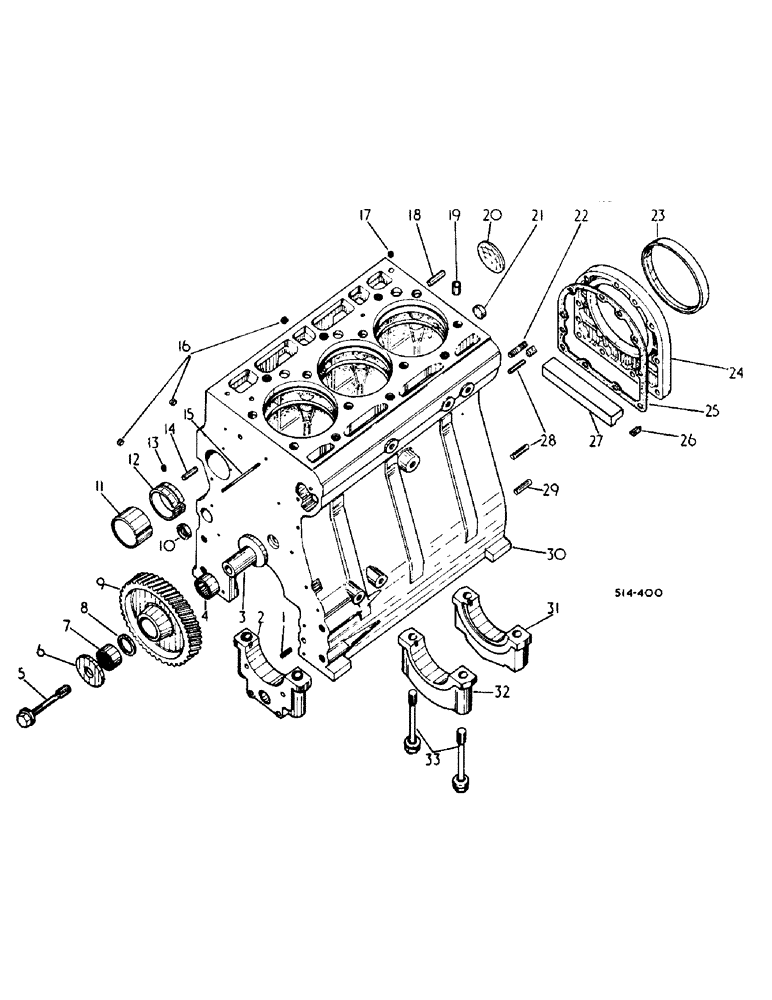 Схема запчастей Case IH 484 - (12-23) - POWER, CRANKCASE AND RELATED PARTS Power