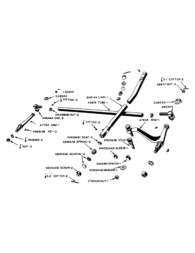 Схема запчастей Case IH 600-SERIES - (103) - STEERING ARMS AND TIE ROD (05) - STEERING