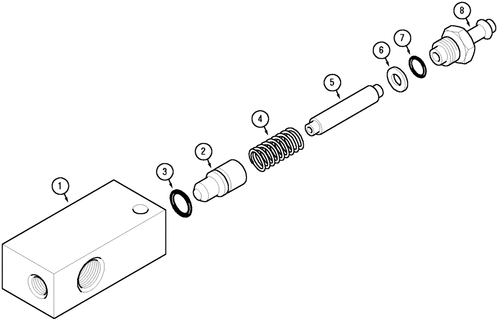 Схема запчастей Case IH C60 - (08-11) - REGULATOR VALVE - CREEP SPEED (08) - HYDRAULICS