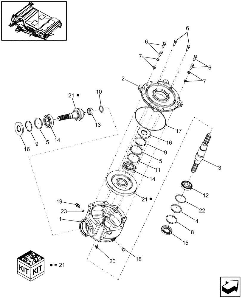 Схема запчастей Case IH 7120 - (60.110.20[01]) - FEEDER - GEARBOX ASSY (60) - PRODUCT FEEDING