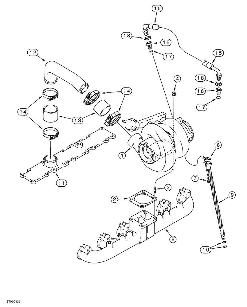 Схема запчастей Case IH 6831T - (02-026) - TURBOCHARGER SYSTEM, 6T-830 MISSIONS CERTIFIED ENGINE 