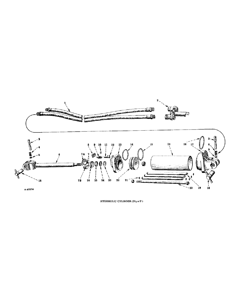 Схема запчастей Case IH FARMALL H - (202) - HYDRAULIC SYSTEM, REMOTE CONTROL CYLINDER PACKAGE, SPECIAL, HYDRAULIC CYLINDER, 3-1/2 X 8 INCHES (07) - HYDRAULIC SYSTEM