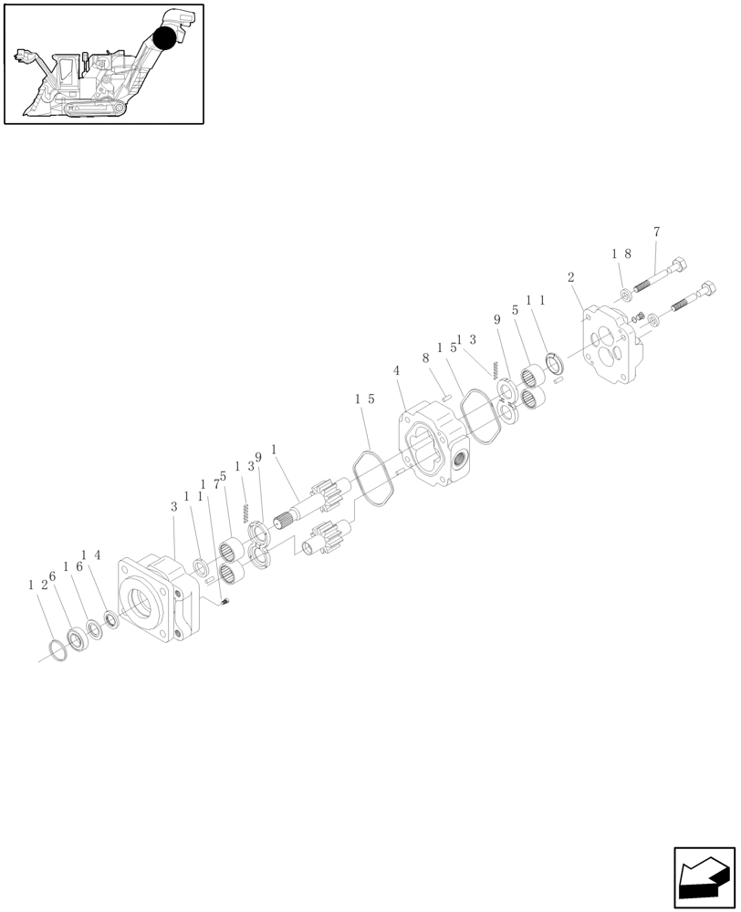 Схема запчастей Case IH A4000 - (B03.07[01]) - HYDRAULIC MOTOR (EXTRACTOR) Hydraulic Components & Circuits