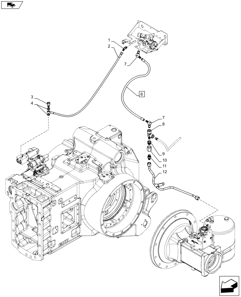 Схема запчастей Case IH PUMA 200 - (33.224.0101[15]) - ABS SYSTEM - PNEUMATIC TRAILER BRAKE (ITALY) - CONTROL VALVE PIPES (VAR. 743966) (33) - BRAKES & CONTROLS