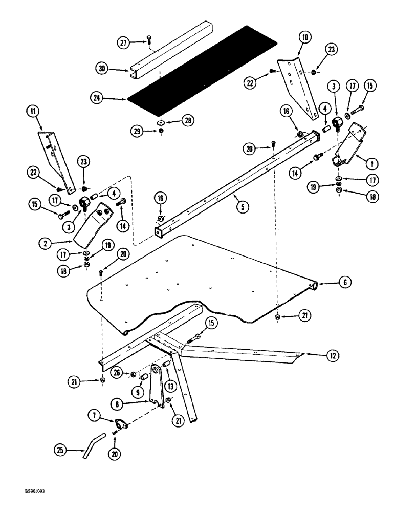 Схема запчастей Case IH 1660 - (5-42) - STEERING AXLE SHIELD, OSCILLATING (04) - STEERING