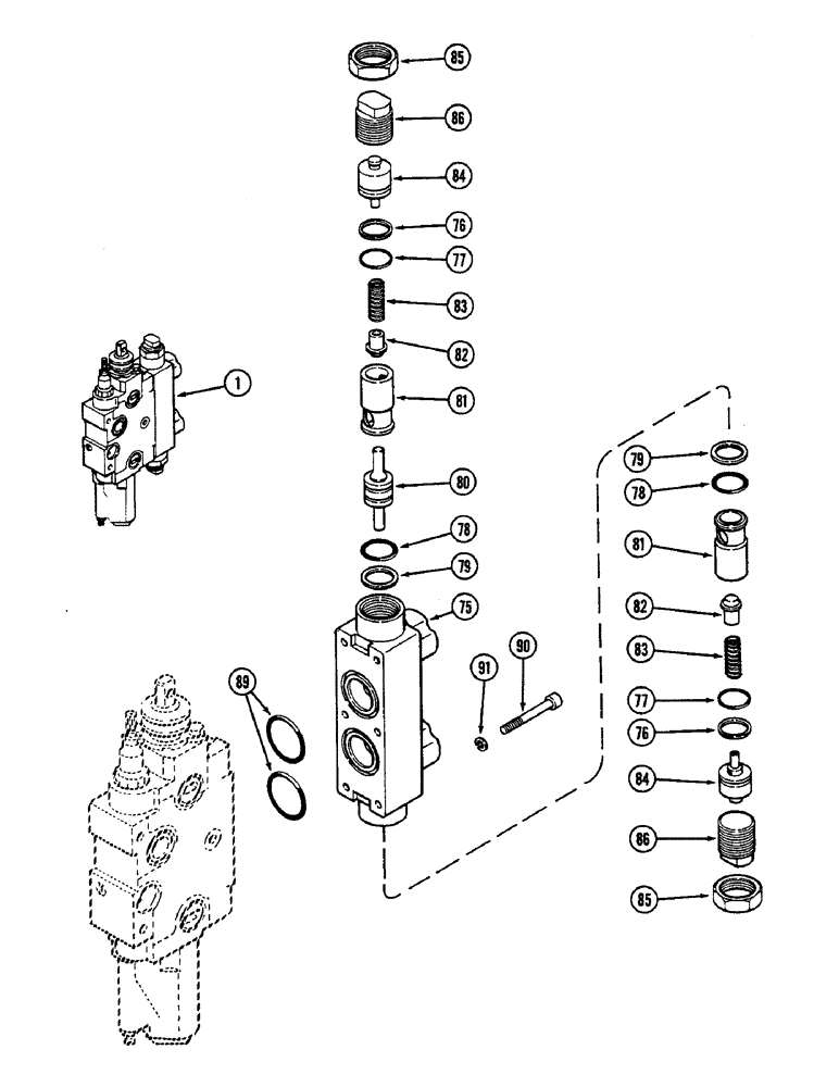 Схема запчастей Case IH 2290 - (8-442) - REMOTE CONTROL VALVE, WITH LOCKOUT (08) - HYDRAULICS