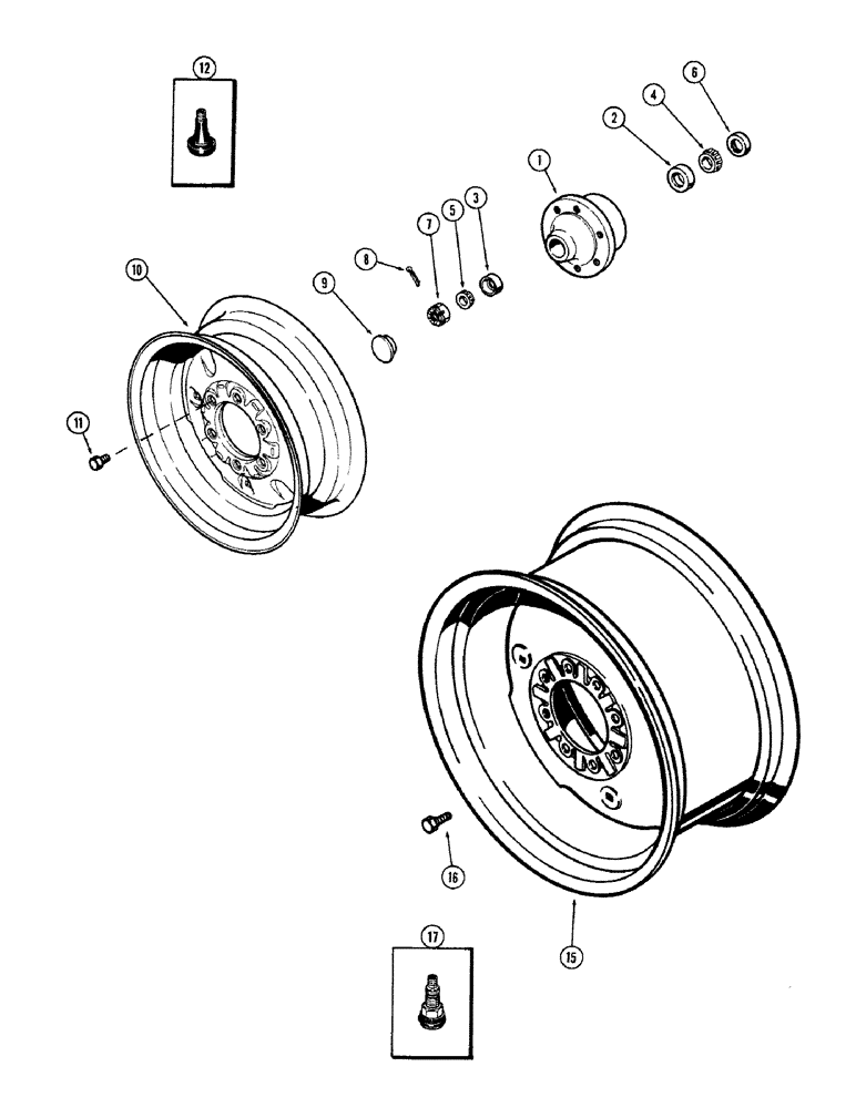 Схема запчастей Case IH M570 - (078) - FRONT WHEELS (05) - STEERING