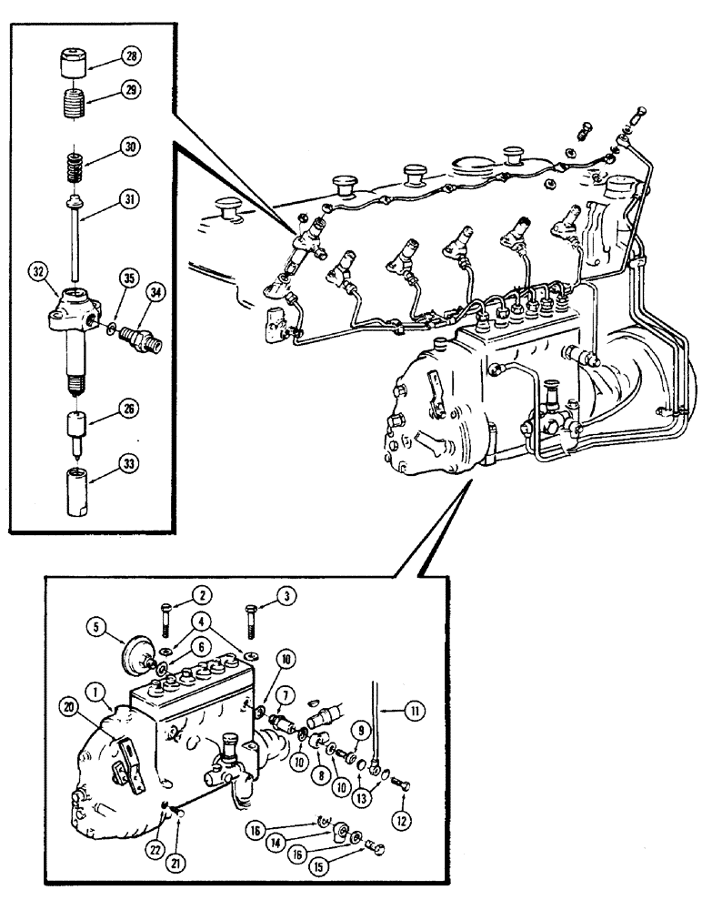 Схема запчастей Case IH 2870 - (064) - FUEL INJECTION PUMP, 674 CUBIC INCH DIESEL ENGINE (03) - FUEL SYSTEM