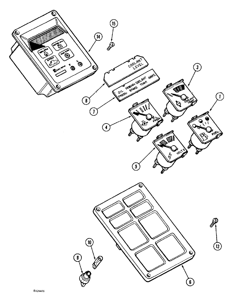 Схема запчастей Case IH 1688 - (4-40) - INSTRUMENT CLUSTER AND TACHOMETER (06) - ELECTRICAL