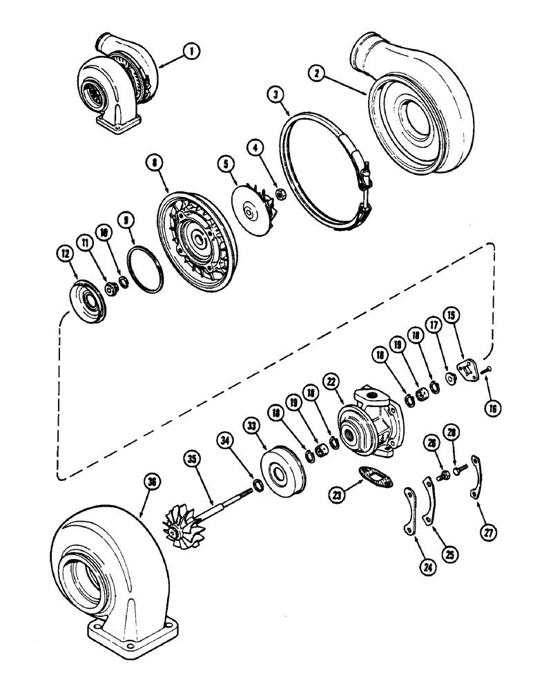 Схема запчастей Case IH 9130 - (04-08) - TURBOCHARGER, 6TA-830 ENGINE (04) - Drive Train