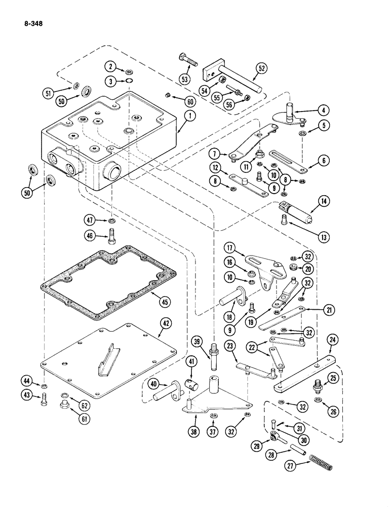 Схема запчастей Case IH 2094 - (8-348) - DRAFT CONTROL SENSING LINKAGE (08) - HYDRAULICS