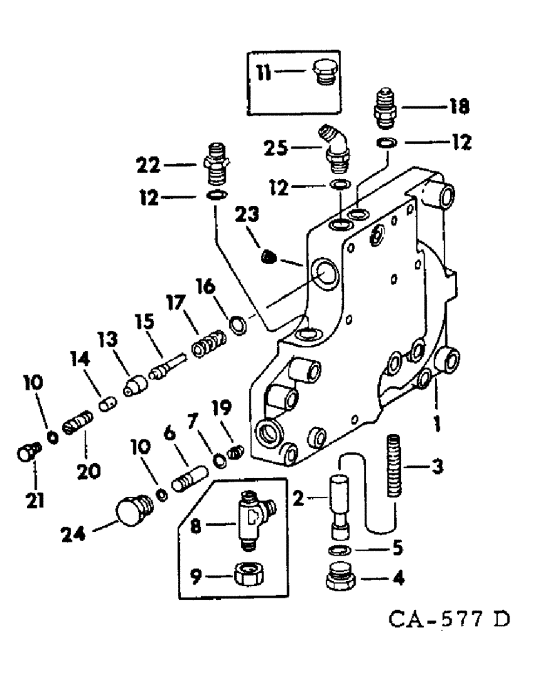 Схема запчастей Case IH HYDRO 186 - (07-12) - DRIVE TRAIN, MULTIPLE CONTROL VALVE (04) - Drive Train