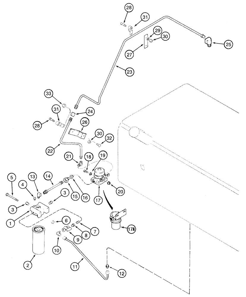 Схема запчастей Case IH 2344 - (03-06) - FUEL, SUPPLY, BSN JJC0174449 (02) - FUEL SYSTEM