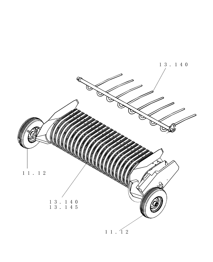 Схема запчастей Case IH RBX553 - (SECTION 13[RBX553]) - PICTORIAL INDEX, PICKUP (00) - GENERAL