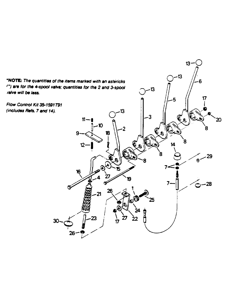 Схема запчастей Case IH 9130 - (01-43) - HYDRAULIC CONTROL VALVE CONTROLS (10) - CAB