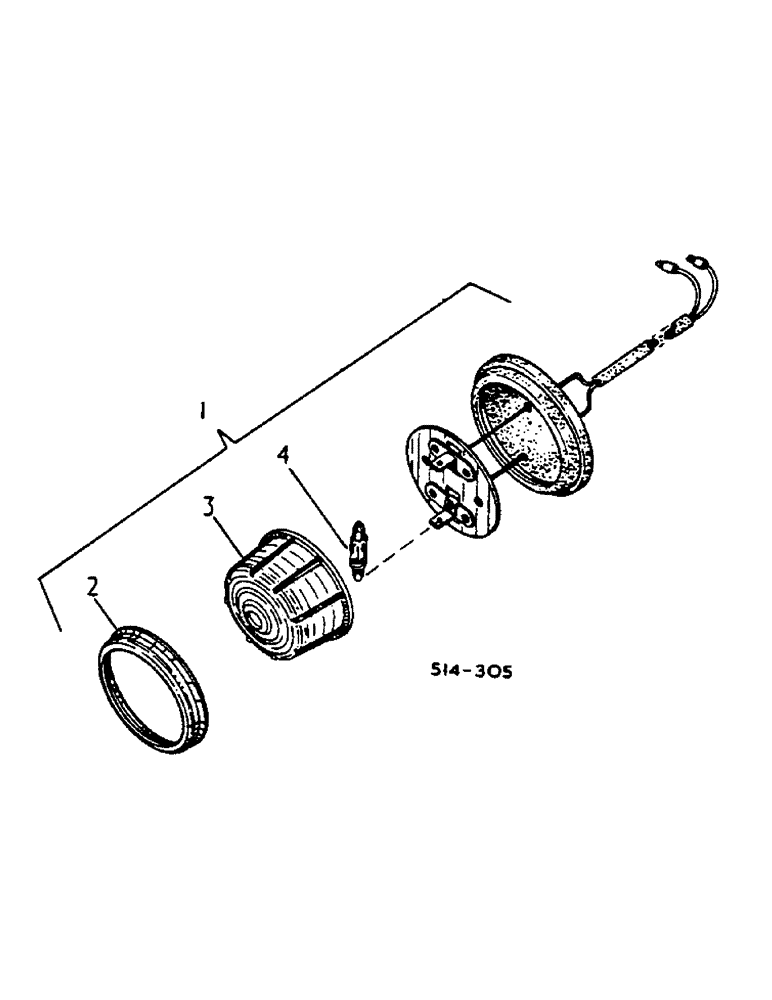 Схема запчастей Case IH 2400 - (08-36) - FENDER WIRING AND LIGHTS, TRACTORS WITH FLAT TOP FENDERS (06) - ELECTRICAL