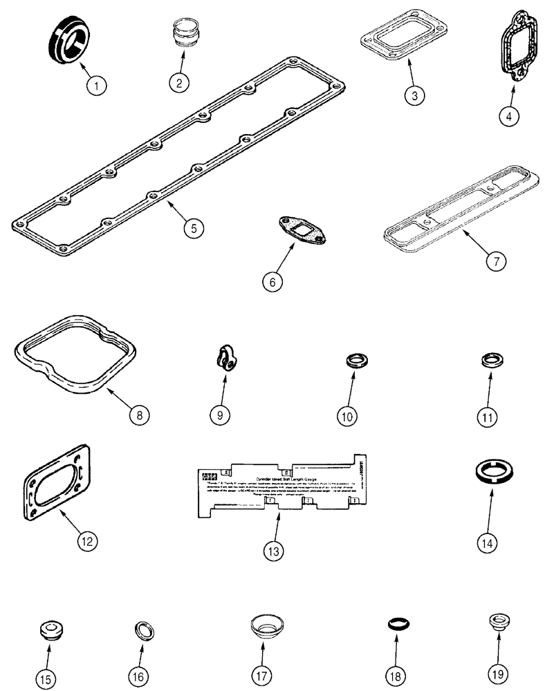 Схема запчастей Case IH 3150 - (03-021) - GASKET KIT, VALVE GRIND (01) - ENGINE