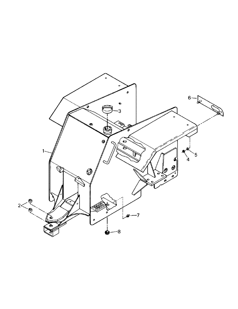 Схема запчастей Case IH CR-1225 - (06-06) - REAR FRAME (12) - FRAME