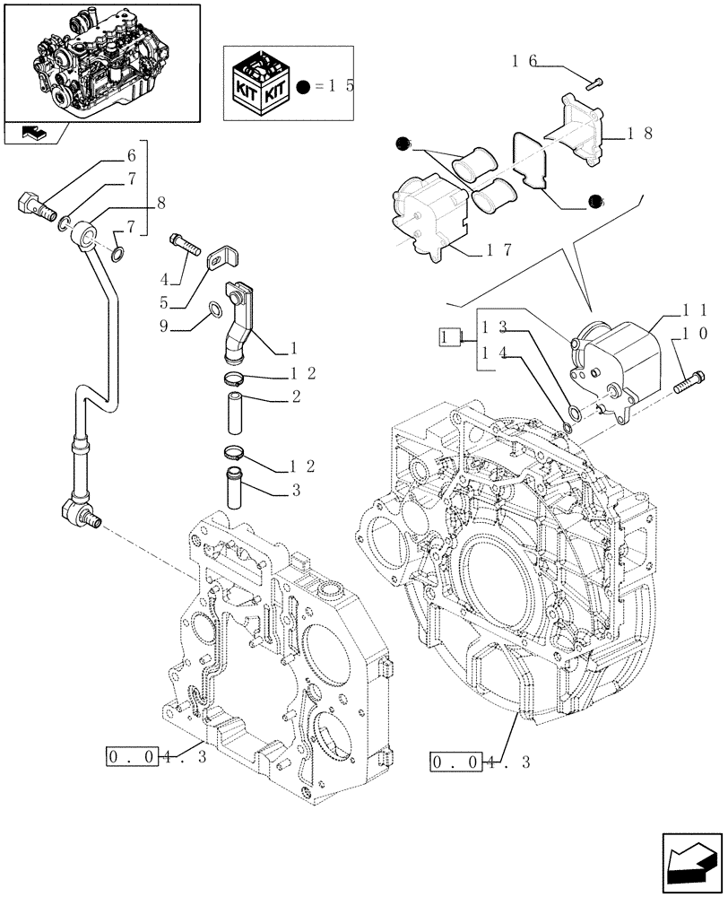 Схема запчастей Case IH F4HE9687S J100 - (0.04.5) - BREATHER - ENGINE (4897637) 